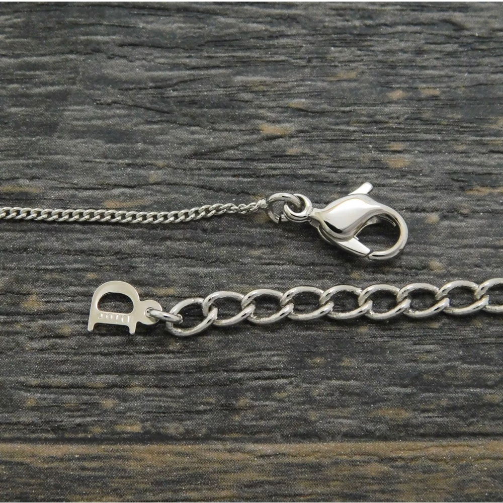 đŻAUTH NEW CHRISTIAN DIOR RARE NECKLACE VTG WHITE FLOWER TROTTER 2 PENDENT SET - Picture 2 of 8